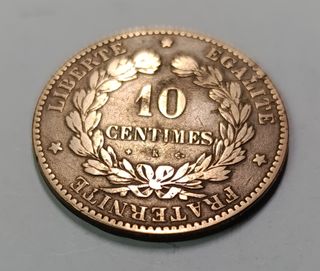 Moneda 10 céntimos Francia 1874 Marianne