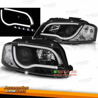 FAROS CON LUZ DIURNA TFL AUDI A3 8P FONDO NEGRO