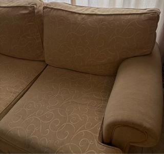 Conjunto de Sofás de 2 lugares em tecido bege