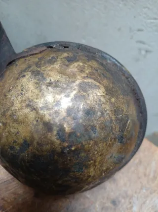 Antiguo Cazo de Pastor,forja y laton