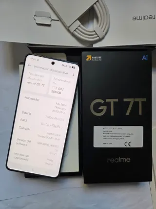 Realme GT 7T 256GB 12GB+12GB RAM Negro esta nueva