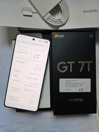 Realme GT 7T 256GB 12GB+12GB RAM Negro esta nueva