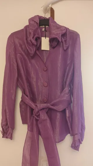 Blusa Paca Garcia fiesta violeta talla 50