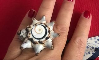 Anillo concha marina