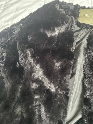 Abrigo de pelo Sfera negro talla S