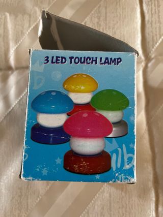 Lámpara Táctil Hongo Azul y Amarillo