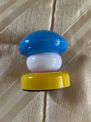 Lámpara Táctil Hongo Azul y Amarillo