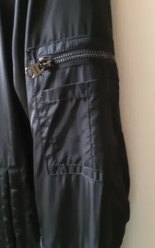 Cazadora bomber Negra Mujer Forro Animal Print Pel