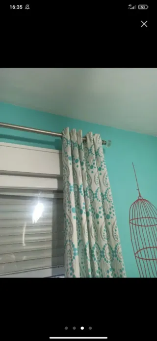 Cortinas con barra de acero inoxidable