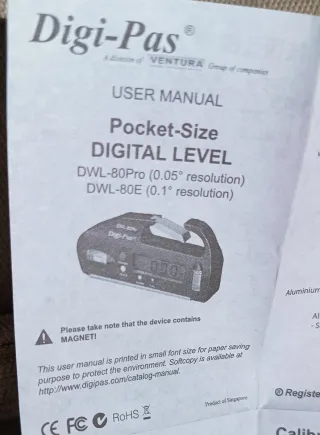 Nivelador Digital Digi-Pas DWL 80E. Sin estrenar.