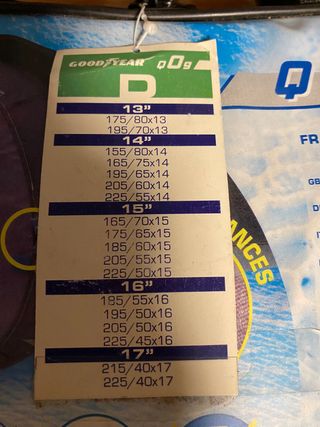 Cadenas de tela para neumáticos, Goodyear