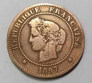 Moneda 5 cent. 1897 Marianne Francia
