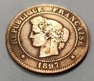 Moneda 5 cent. 1897 Marianne Francia