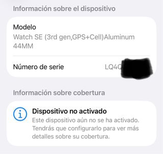 Apple Watch SE 44mm Medianoche + cel (MEPJ4QL/A)