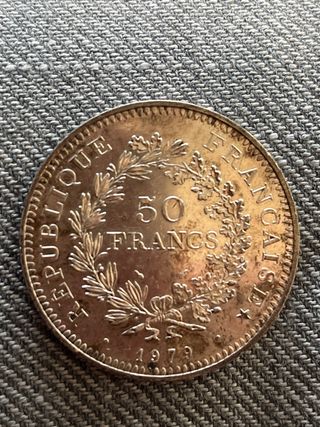 Moneda 50 Francos Plata 1979