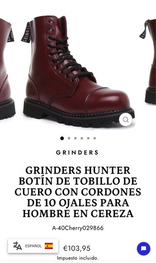 Botas GRINDERS HUNTER Hombre en cereza