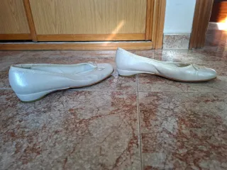 Manoletinas Brenda Zaro Blanco Perlado