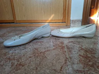 Manoletinas Brenda Zaro Blanco Perlado