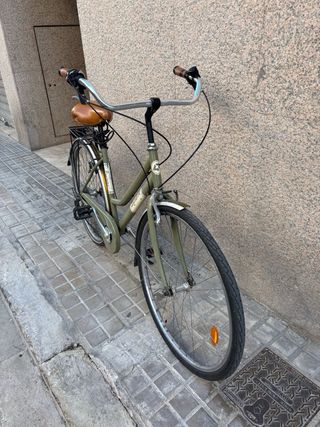 Bicicleta de paseo verde