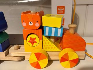 Tren de arrastre de madera Eurekakids