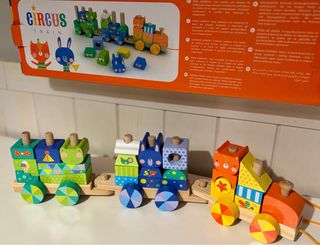 Tren de arrastre de madera Eurekakids