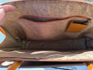 Bolso de cuero Amichi marrón