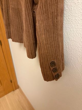 Chaqueta pana marrón mujer