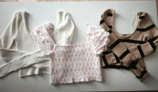 3 Blusas Cortas Niña/Mujer Talla XS