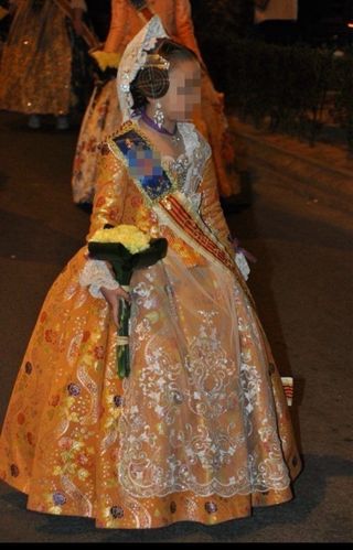 Vestido de fallera niña 10 años manga larga