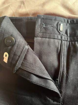 Falda midi lápiz negra talla S Zara