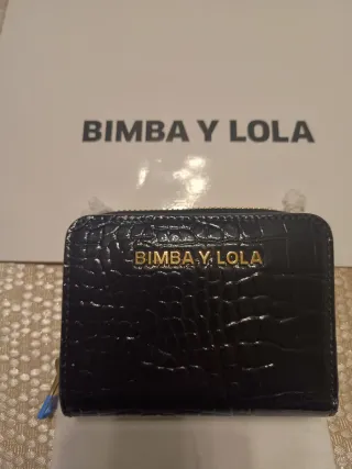 Cartera Bimba y Lola Negra Cocodrilo