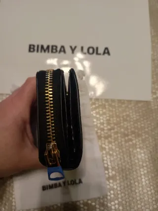 Cartera Bimba y Lola Negra Cocodrilo