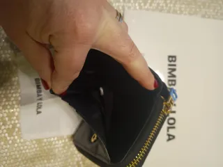 Cartera Bimba y Lola Negra Cocodrilo