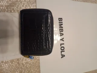 Cartera Bimba y Lola Negra Cocodrilo