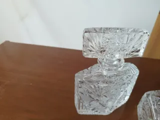 Set toilette cristallo intagliato Vintage