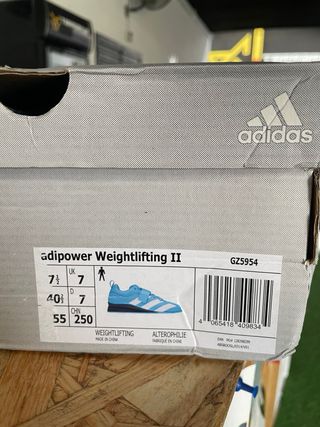 Adidas Zapatillas Halterofilia Azul/Blanco