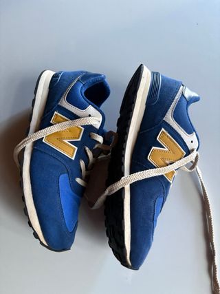 Zapatillas New Balance 574 Azul y Amarillo