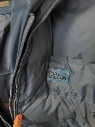 Abrigo Doble Capa Polo Club Azul Marino Nuevo