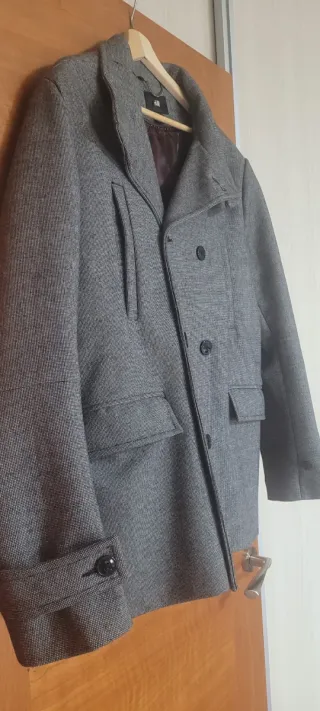 Abrigo cruzado H&M gris