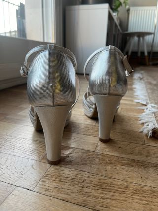 Sandalias de fiesta plateadas