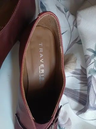 Botines de tacón burdeos