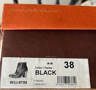 Botines Pikolinos Piel Talla 38 Negro