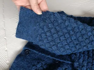 Chaqueta de punto azul