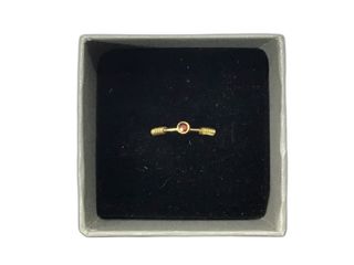 anillo oro 18k con piedra con circonita