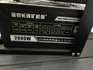 Fuente Alimentación Minería 2000W 90 Plus Gold