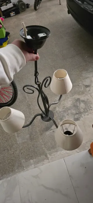 Lámpara de techo metal negra