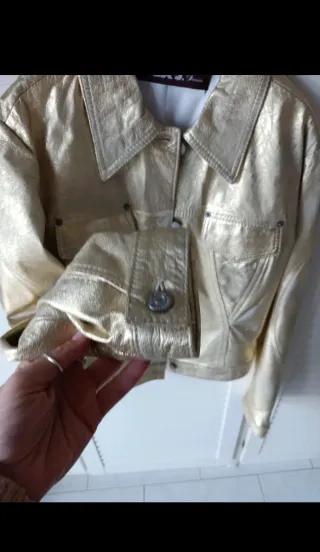 Giacca pelle EX-JEANS oro