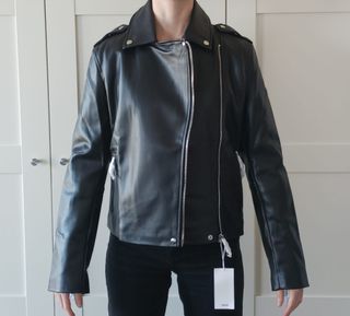 Chaqueta efecto piel MANGO Mujer XS