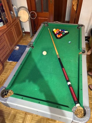 Mesa de billa con medidadas de 75x165 y 75 altura