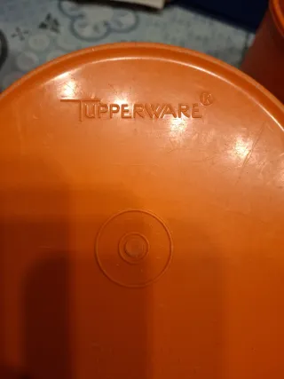 4 Botes Tupperware Naranja Vintage